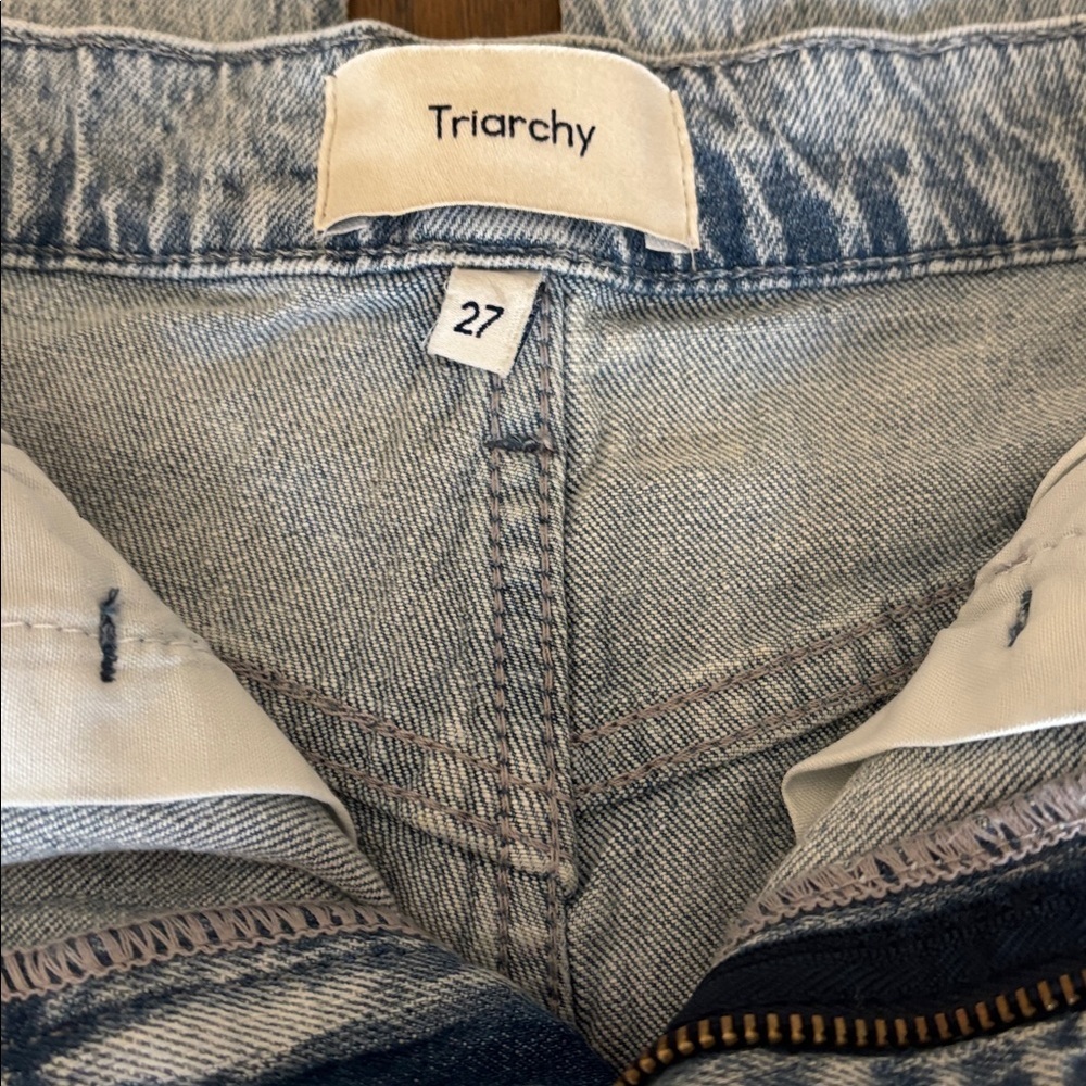 Triarchy Ms. Triarchy High Rise Straight legs Light blue Jeans - 27 Coreva NWT - Picture 9 of 12